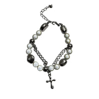 Elegant Reflective Pearl Bracelet
