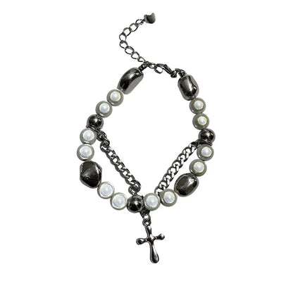 Elegant Reflective Pearl Bracelet