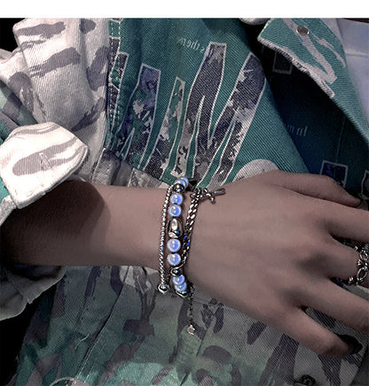 Elegant Reflective Pearl Bracelet